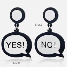 Yes No Earrings