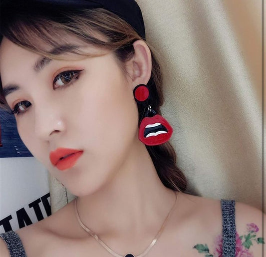 Lips Acrylic Earrings