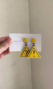 Warning Earrings