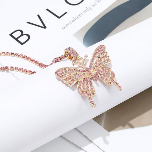 Diamond Butterfly Necklace