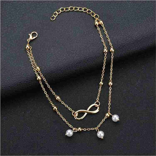 Infinity Pearl Anklet/ Bracelet