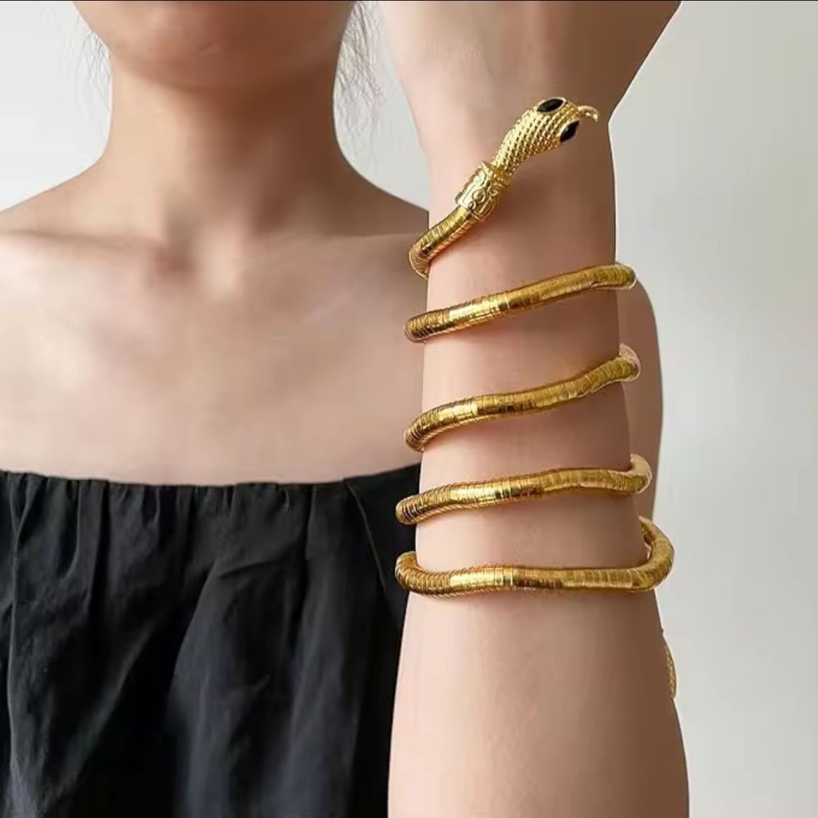 Serpent Wrap (2 in 1)- Bracelet and Neckpiece (GOLDEN)