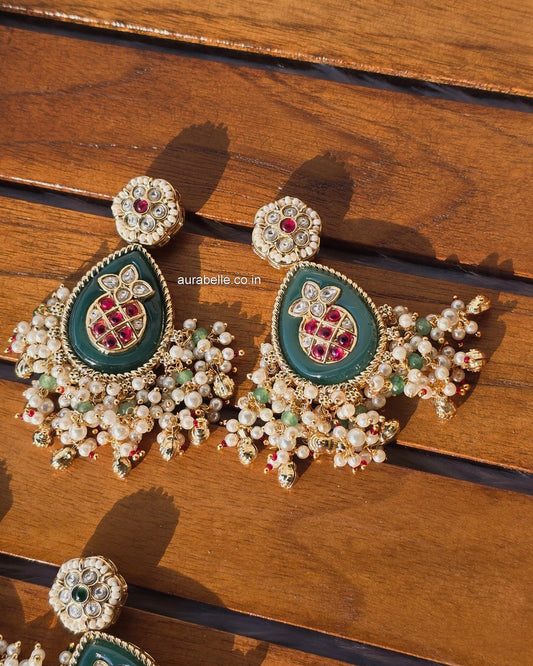 Adira Kundan Drop Earrings