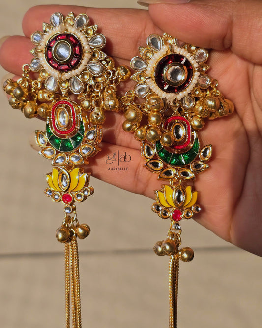 Kundan Lotus Kashmiri Earrings