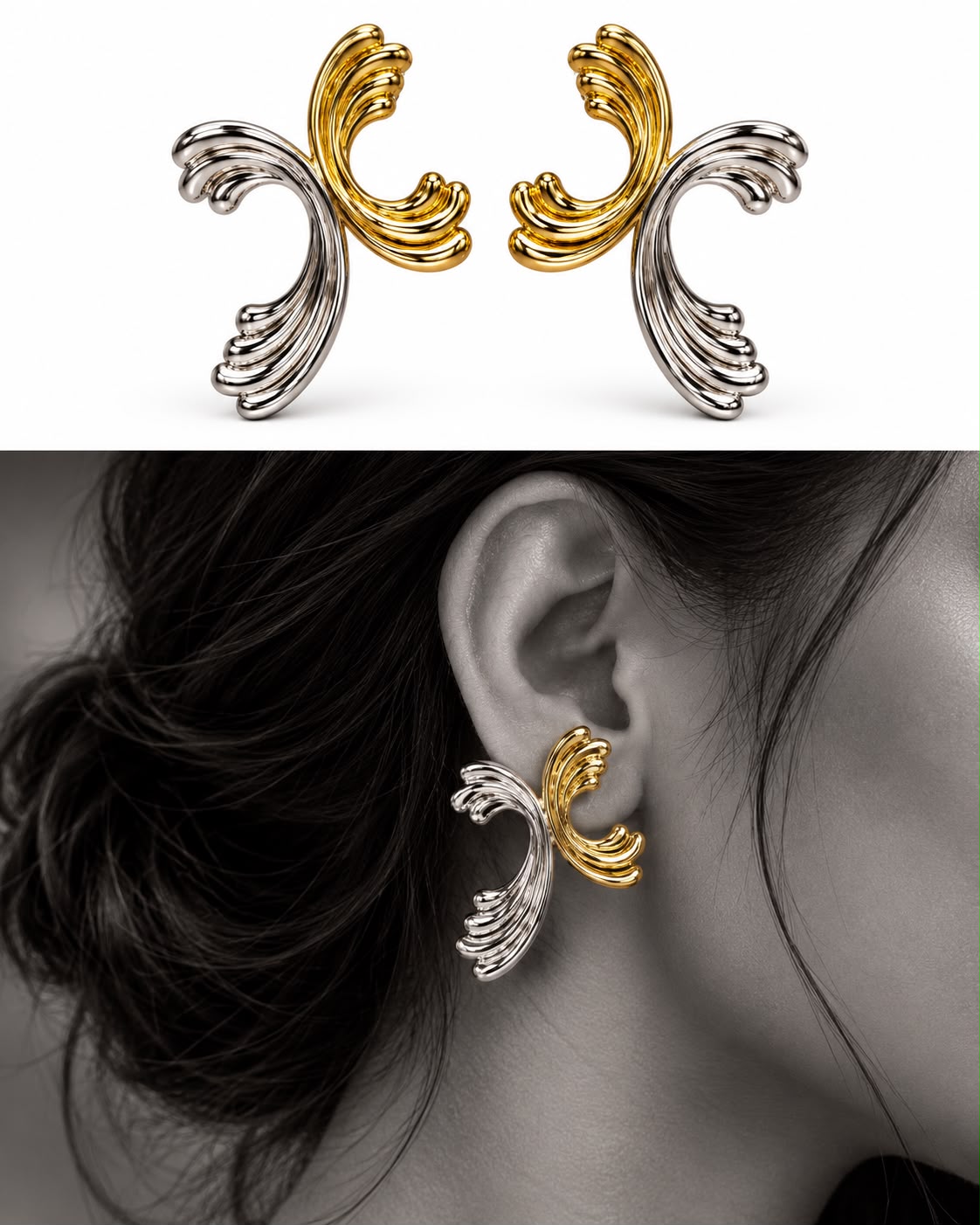 Metal Flow Earrings