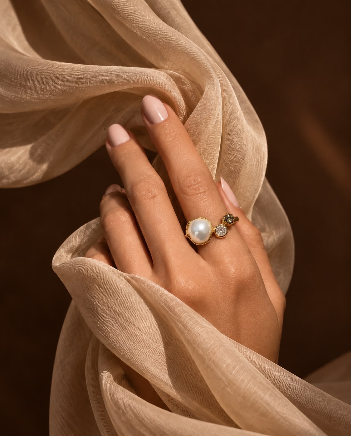 Pearl & Diamond Harmony Ring