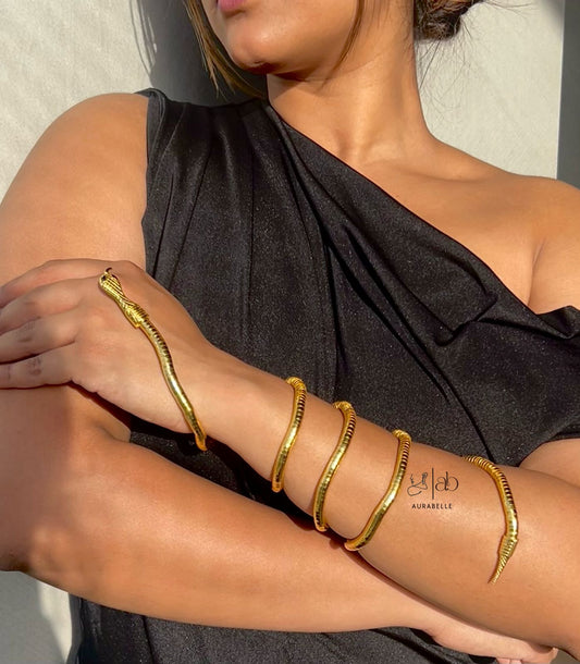 Serpent Wrap (2 in 1)- Bracelet and Neckpiece (GOLDEN)