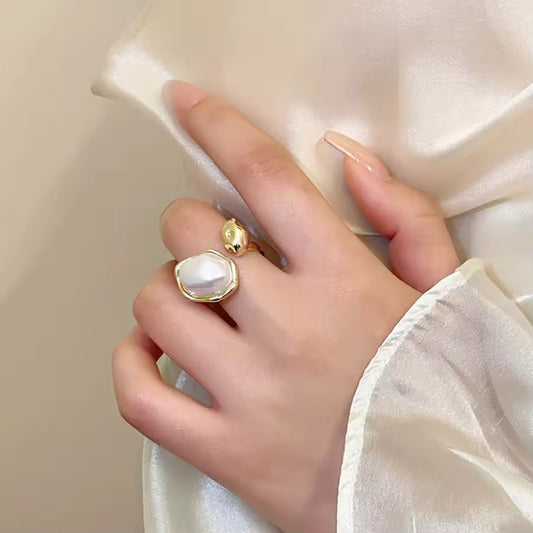 Pearl Embrace Adjustable Ring