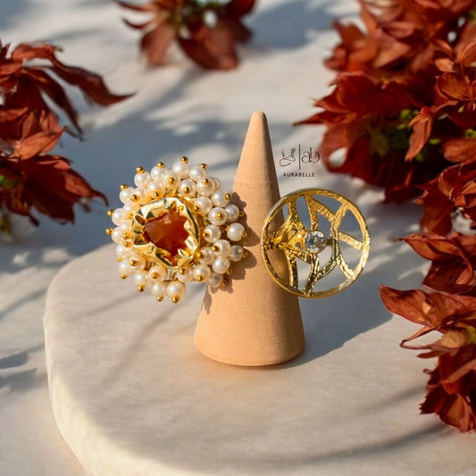Pearl flower ring