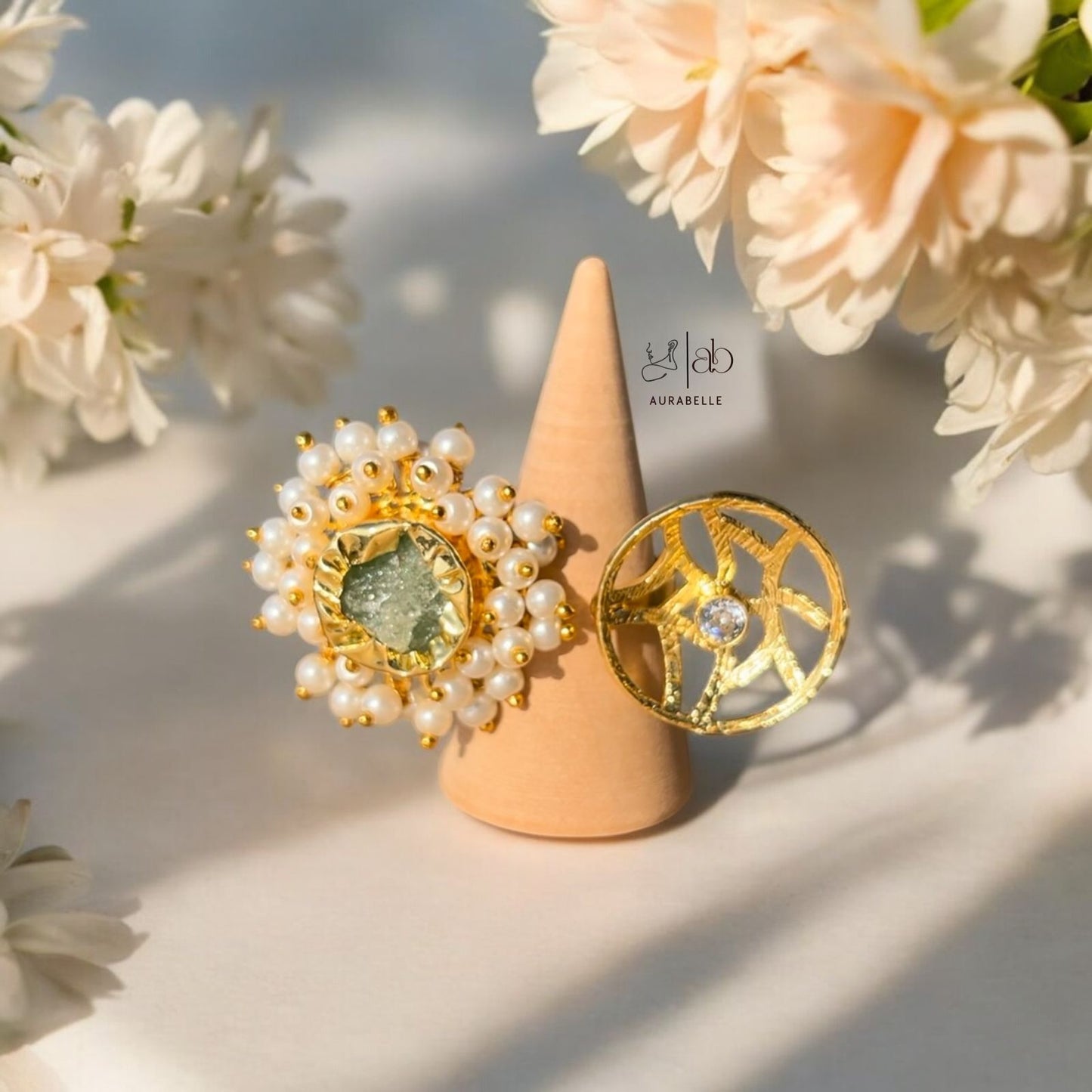 Pearl flower ring