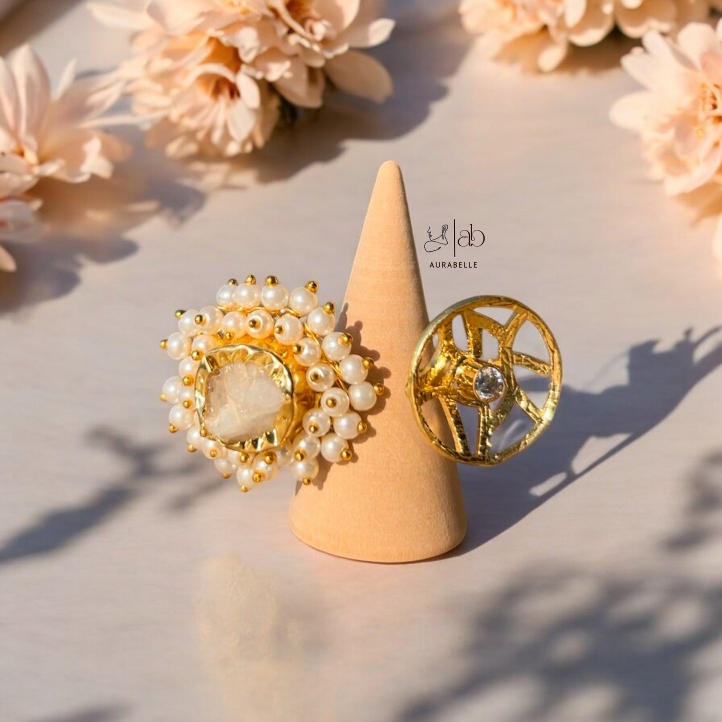 Pearl flower ring
