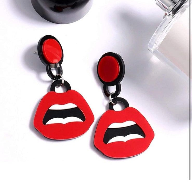 Lips Acrylic Earrings