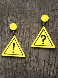 Warning Earrings
