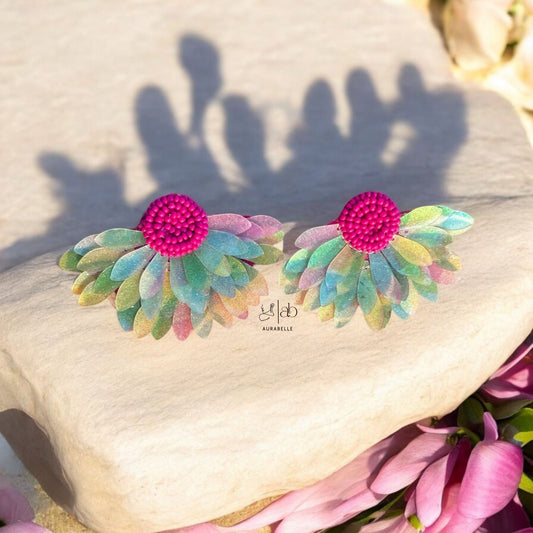 Mystic Petals Handmade Beaded Earrings