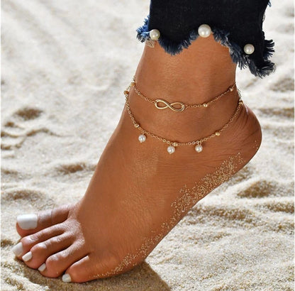 Infinity Pearl Anklet/ Bracelet