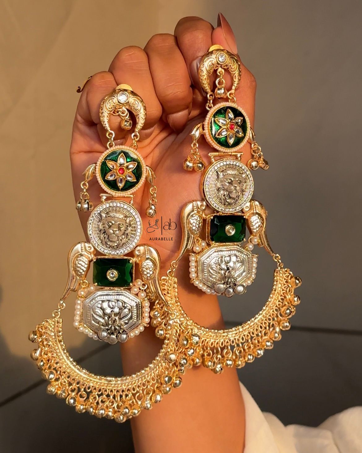 Rani Noor Chandbali  - Green