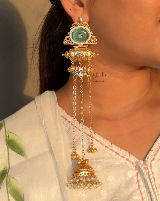 Divyani Kashmiri Earrings - Blue