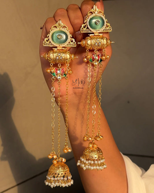 Divyani Kashmiri Earrings - Blue