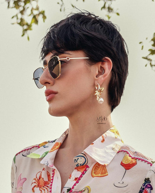 Crystal Fleur Earrings