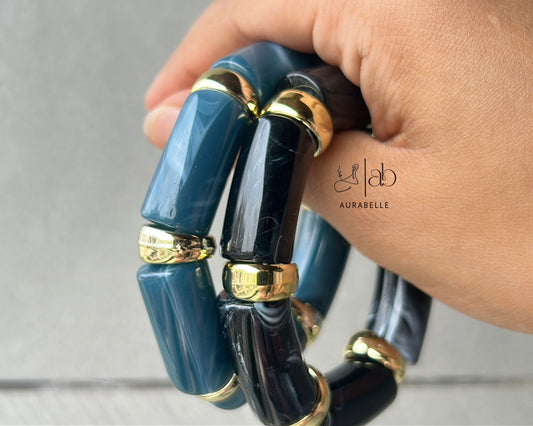 Retro Acrylic Chunky Bracelets- COOL