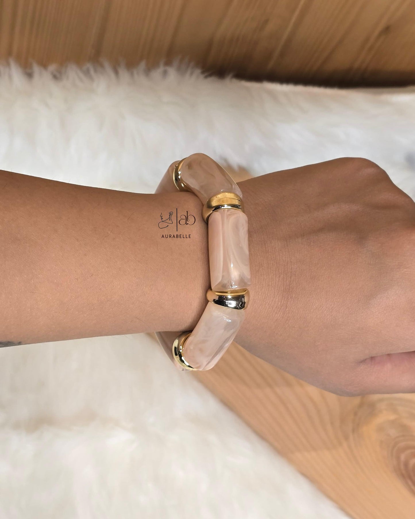 Retro Acrylic Chunky Bracelets- WARM