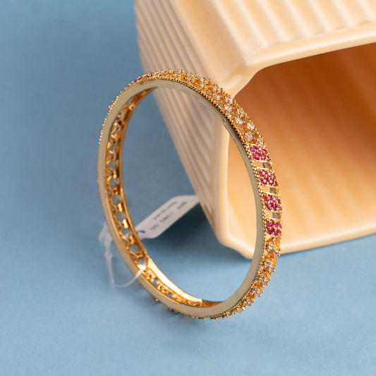 Antique Ruby White Bangles