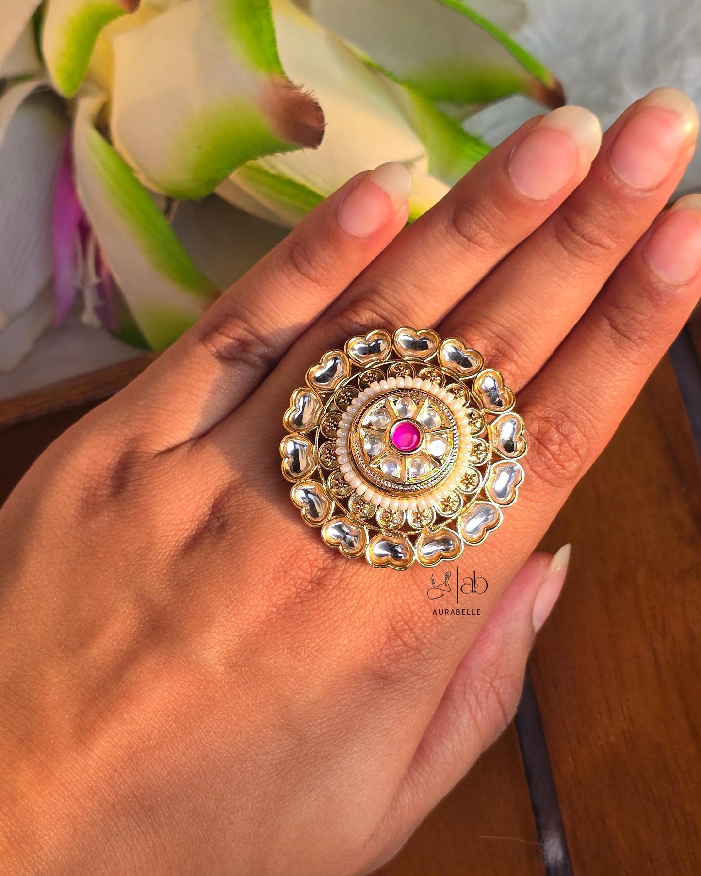 Florini Polki Adjustable Ring