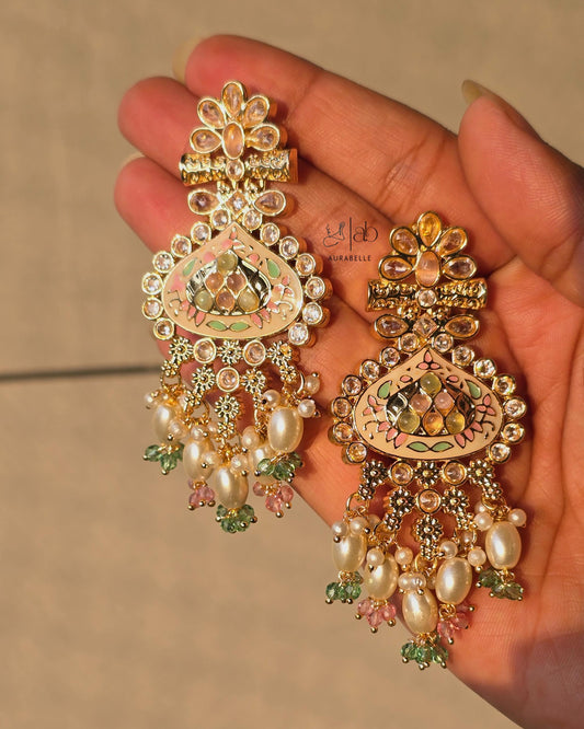 Azara Meenakari Pendant Set