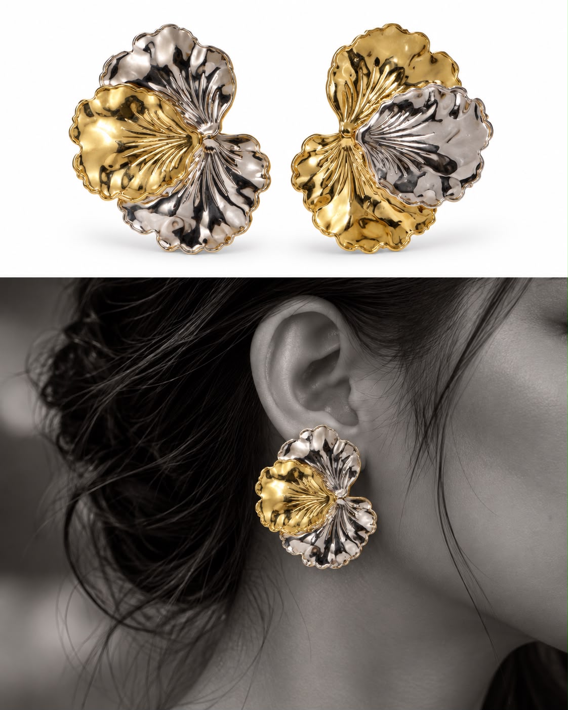 Gilded Petal Earrings