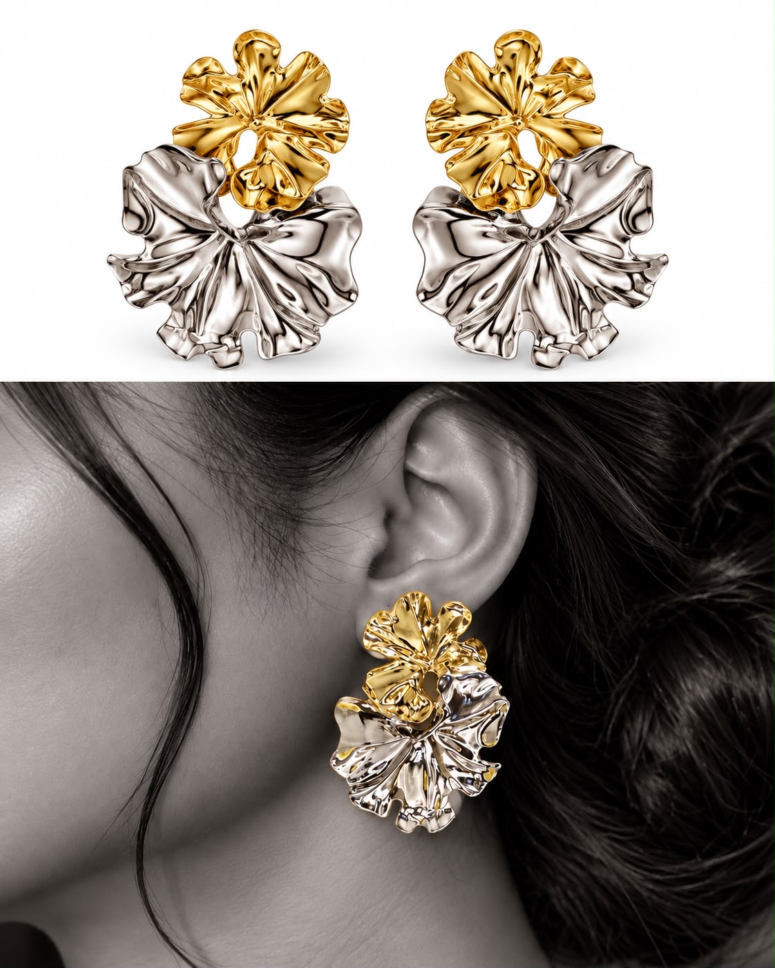 Dual Bloom Earrings