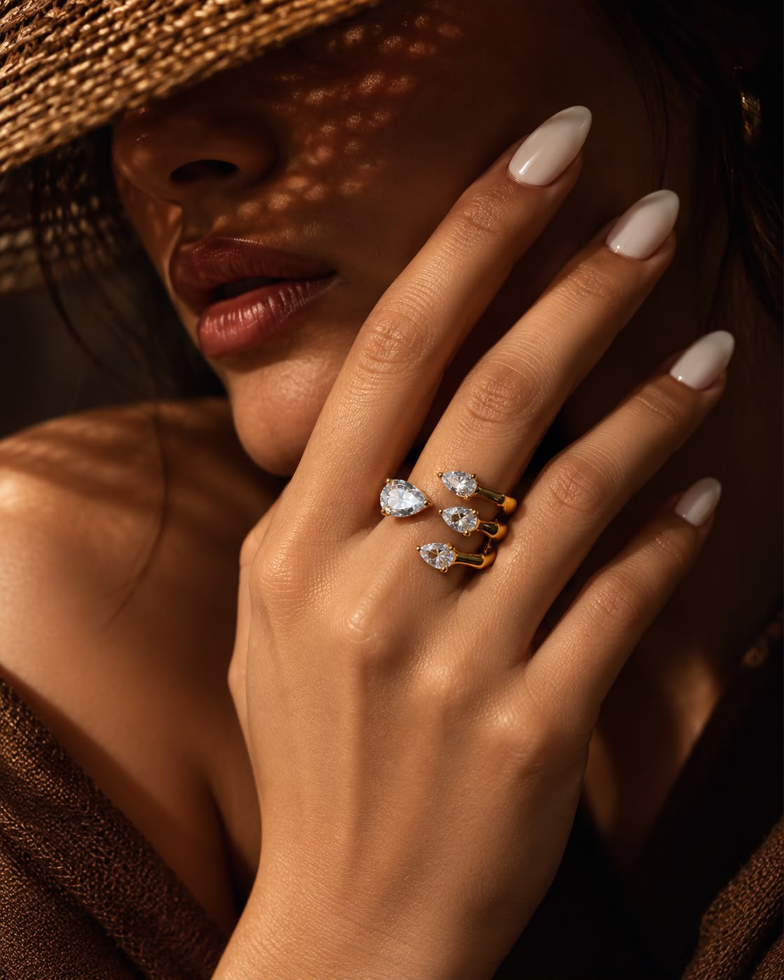 Teardrop Cascade Ring