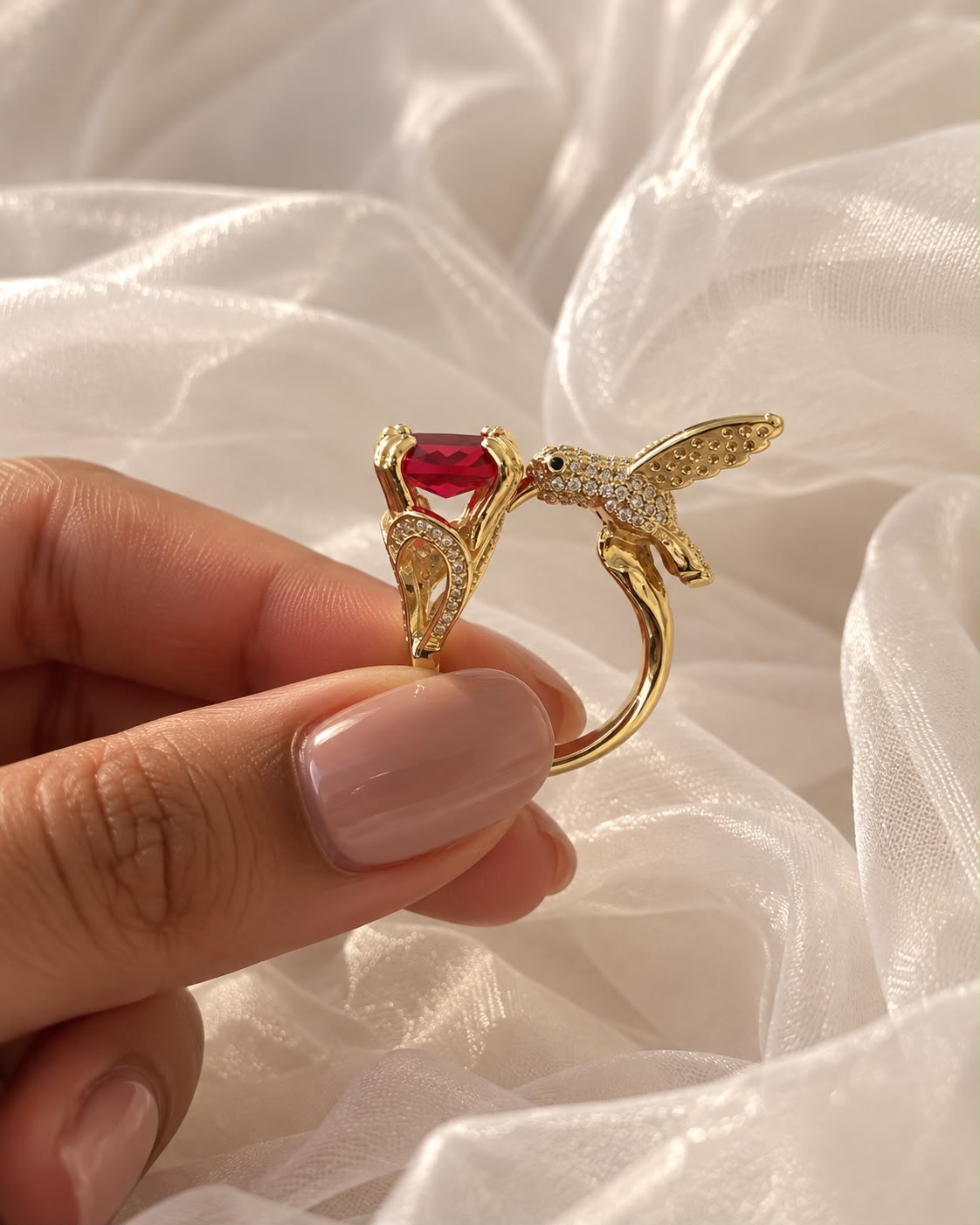 Hummingbird Harmony Ring