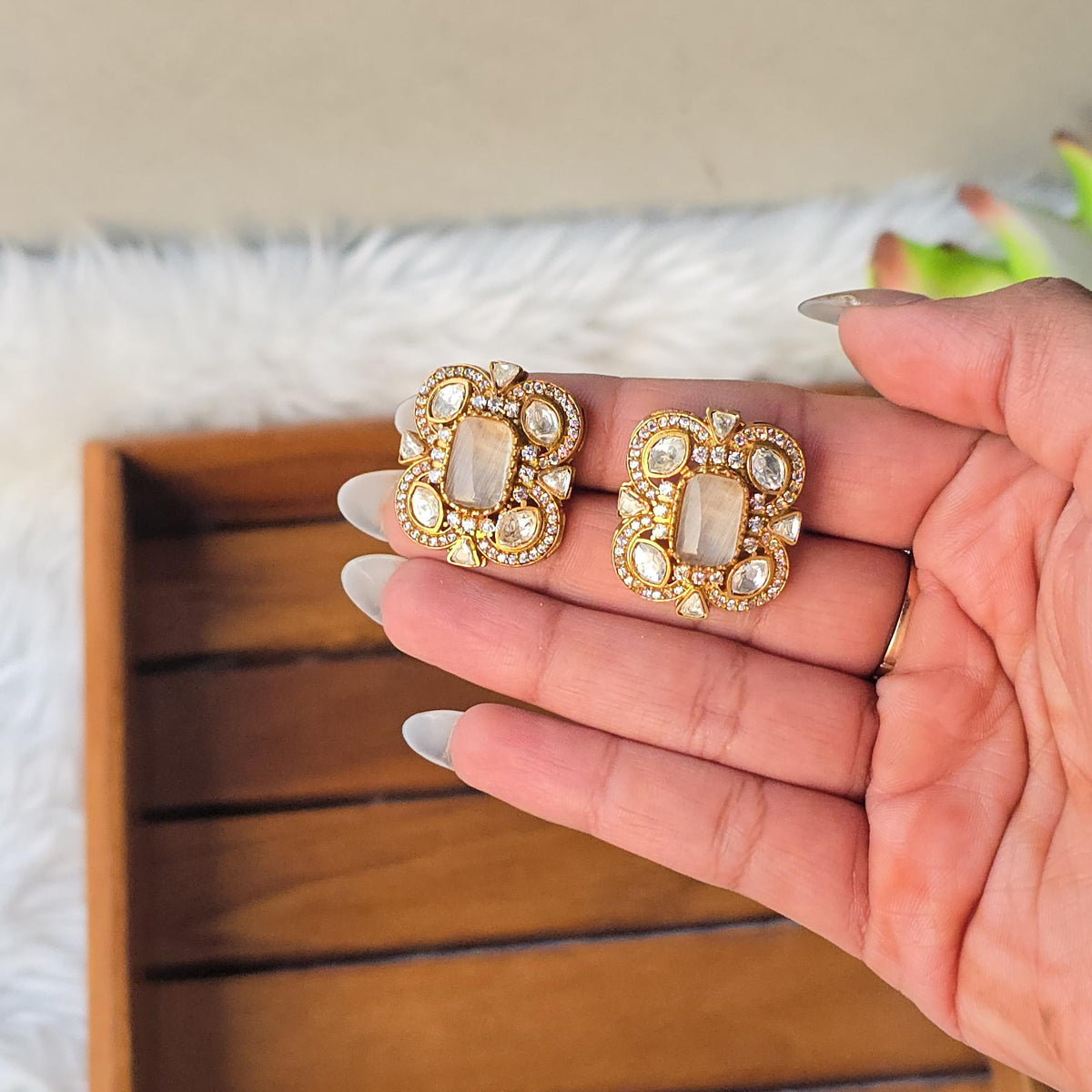 Antique Aura Studs