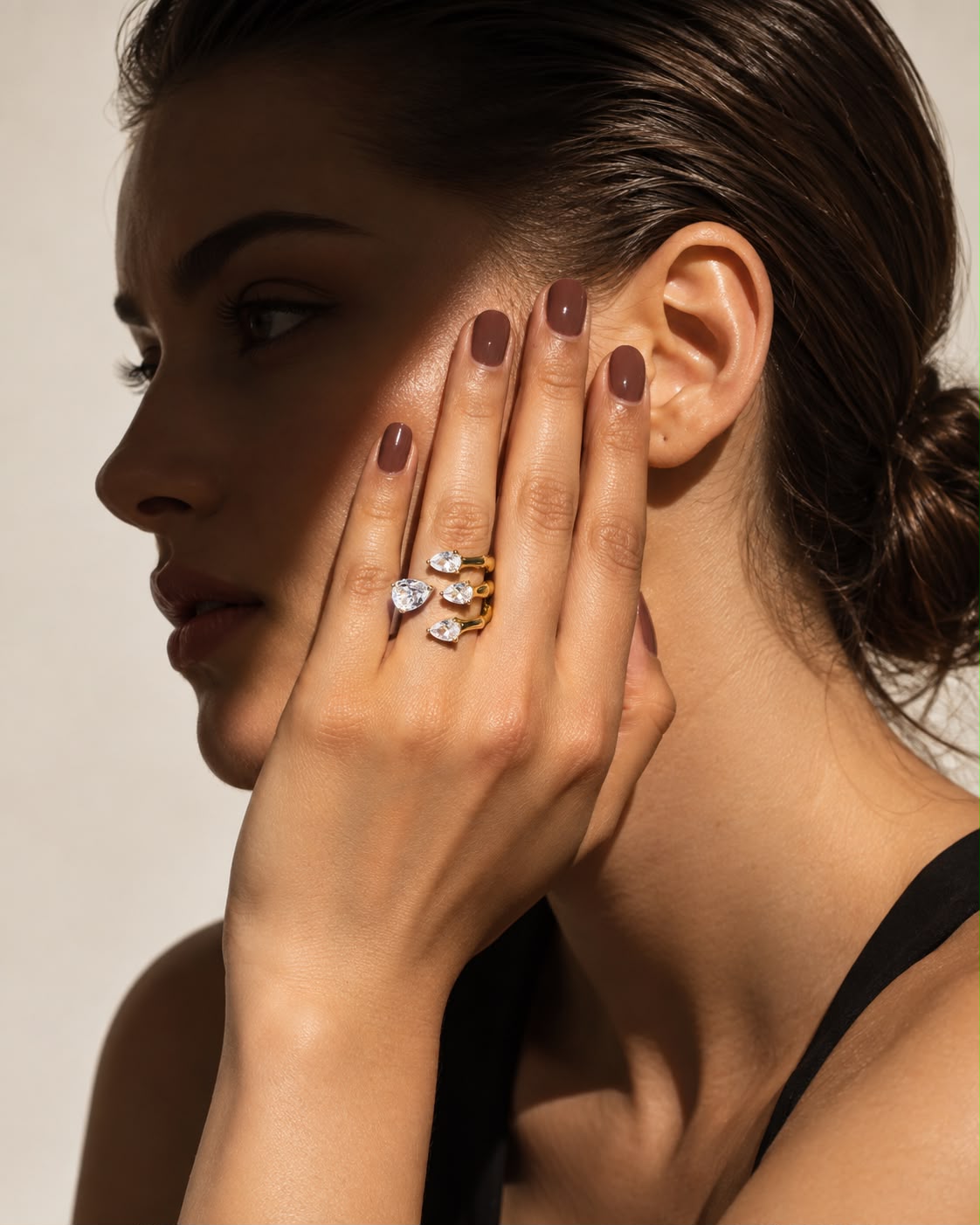 Teardrop Cascade Ring
