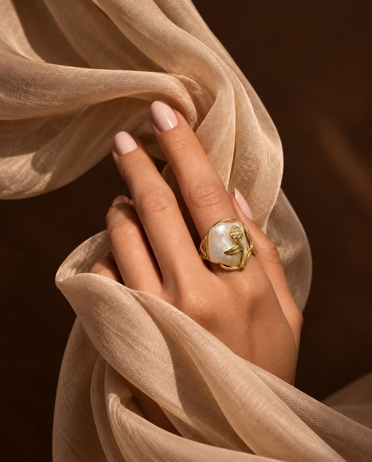 Pearl Petal Ring
