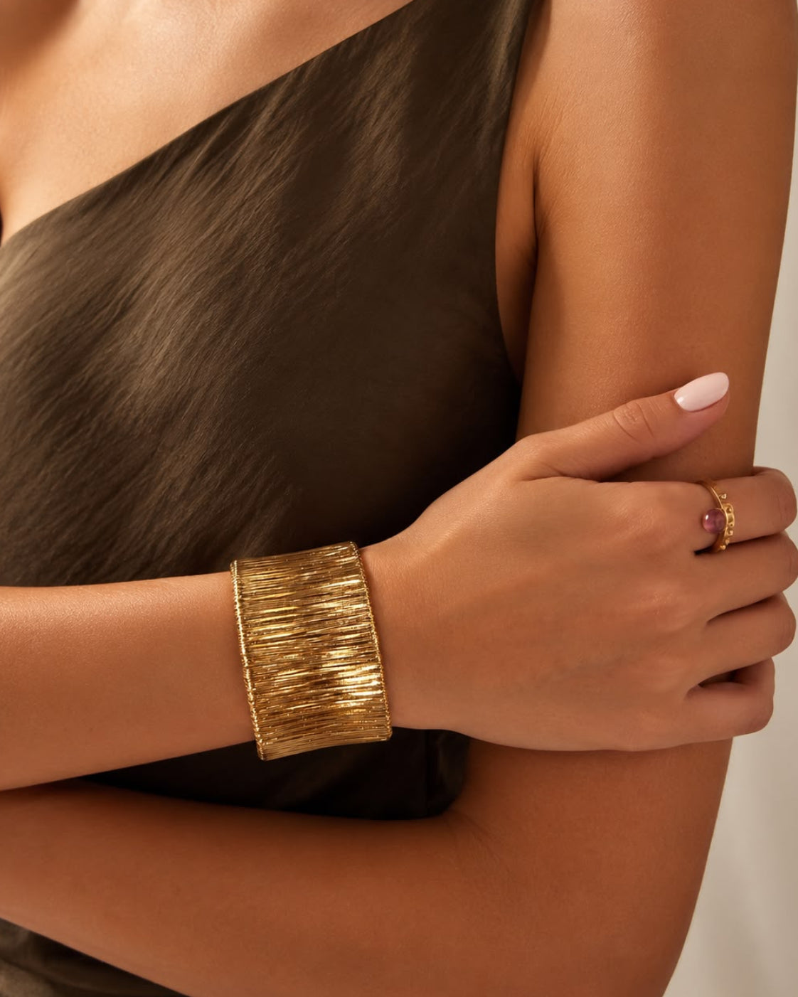 Golden Ripple Cuff